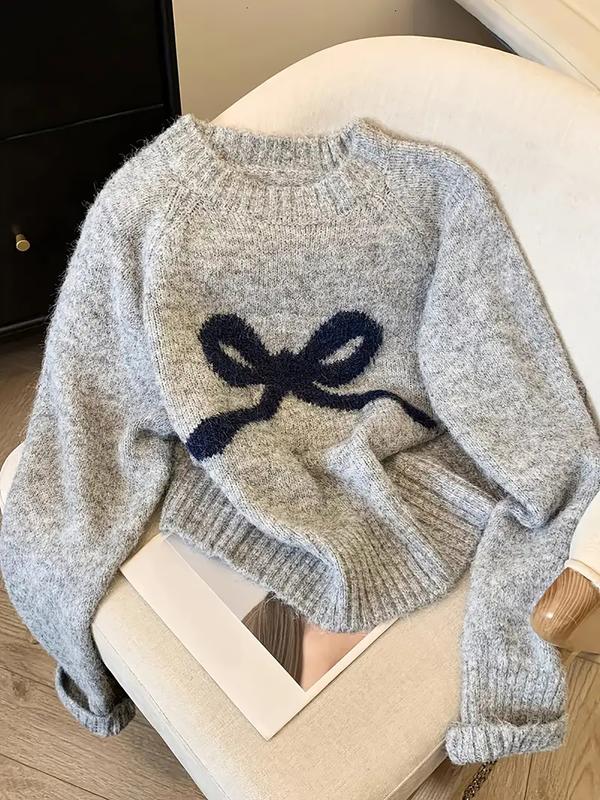 GRACIE™ - Elegant Bow Knit Sweater for Autumn & Winter Fashion