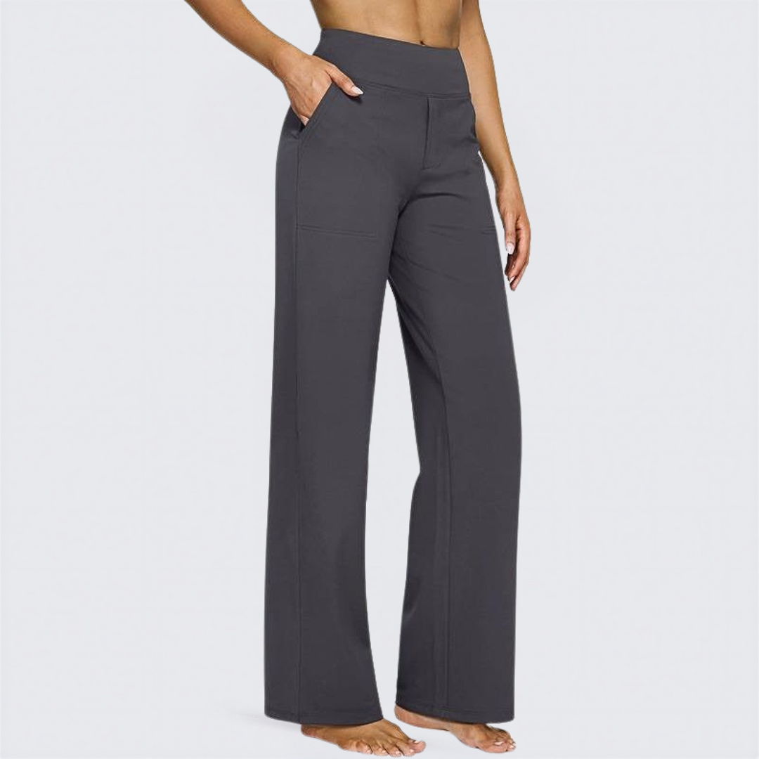 WHITNEY™ - Comfortable High-Waist Wide Leg Trousers for Yoga and Outdoor Fun