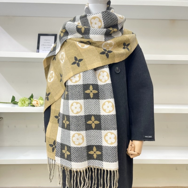 ZOLANI™ - Comfy Warm Plaid Double-Sided Tassel Scarf