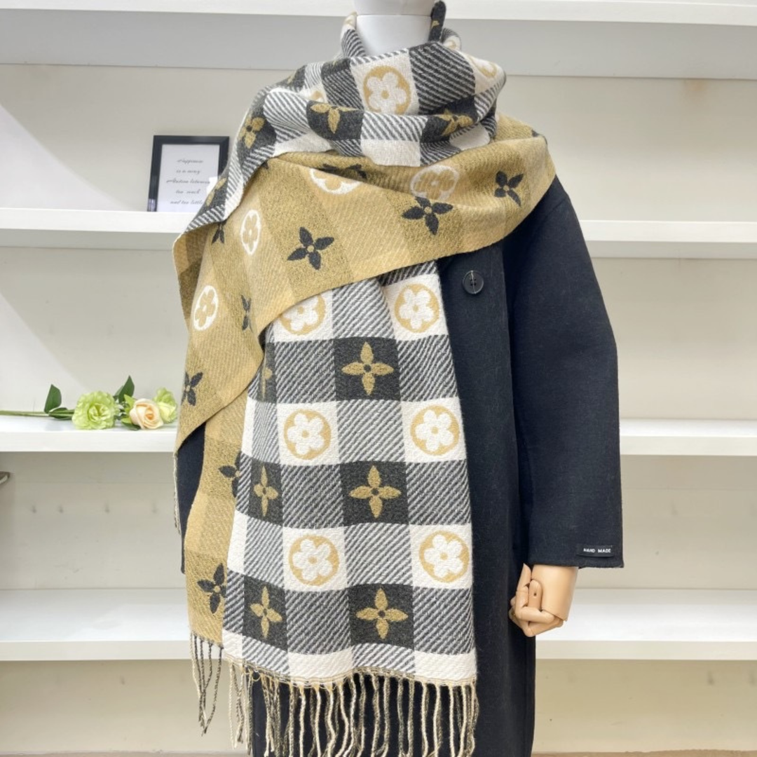 ZOLANI™ - Comfy Warm Plaid Double-Sided Tassel Scarf