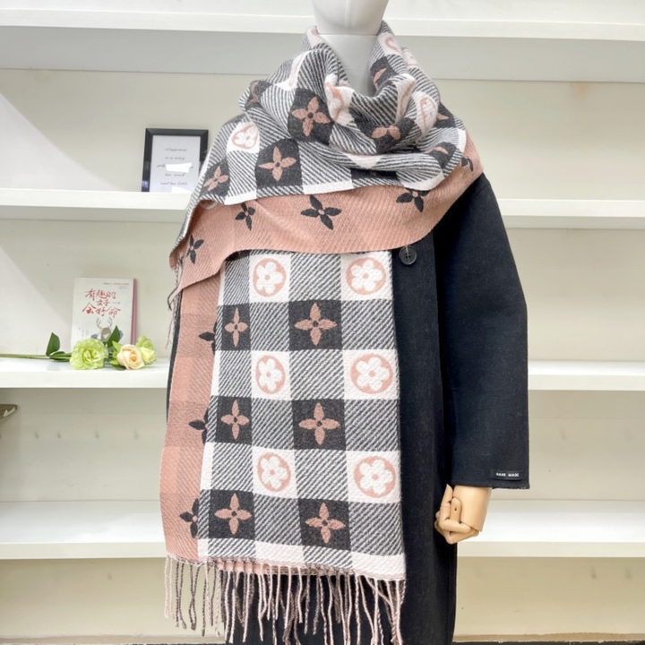 ZOLANI™ - Comfy Warm Plaid Double-Sided Tassel Scarf