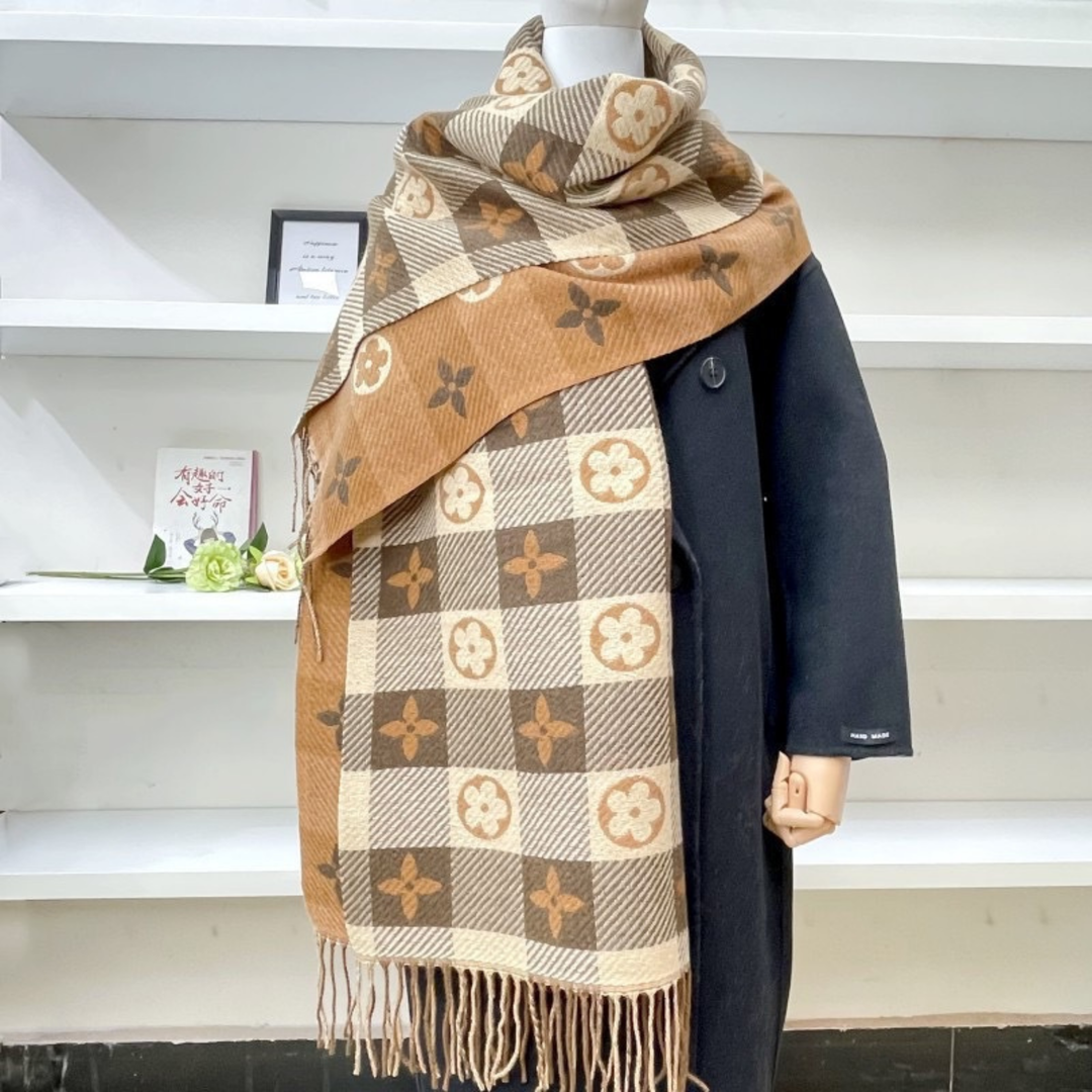 ZOLANI™ - Comfy Warm Plaid Double-Sided Tassel Scarf