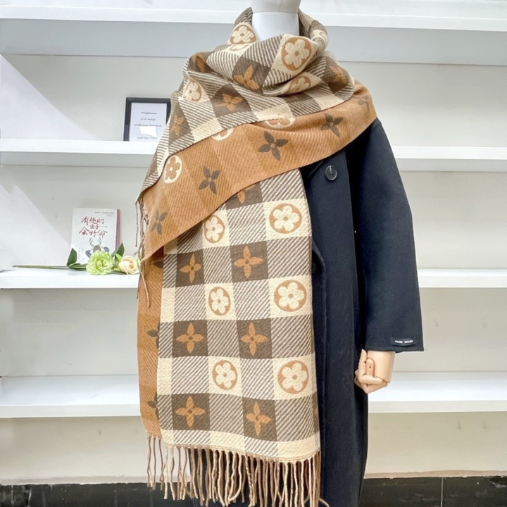 ZOLANI™ - Comfy Warm Plaid Double-Sided Tassel Scarf