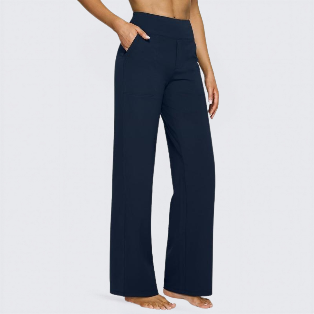 WHITNEY™ - Comfortable High-Waist Wide Leg Trousers for Yoga and Outdoor Fun