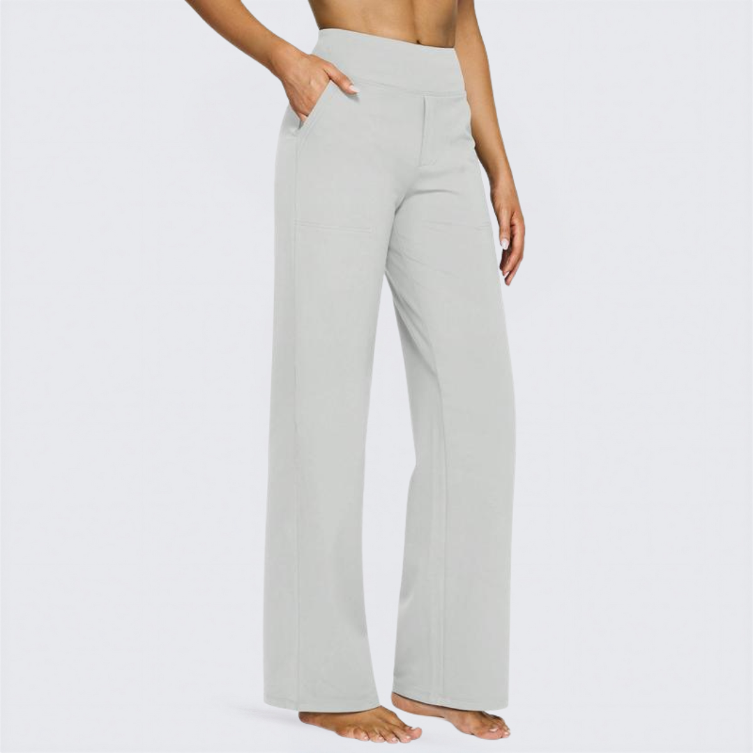 WHITNEY™ - Comfortable High-Waist Wide Leg Trousers for Yoga and Outdoor Fun