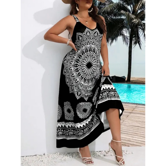 AMARIEL™ – Casual Plus Size Sleeveless Summer Maxi Dress