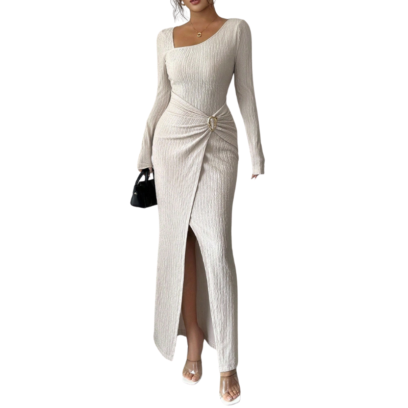 MONICA™ – Stylish Solid Colour Twisted Long Dress