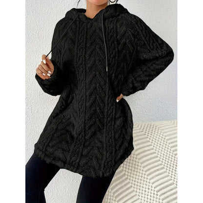 Women’s Stylish Trendy Knitted Hoodie with Texture | Shola