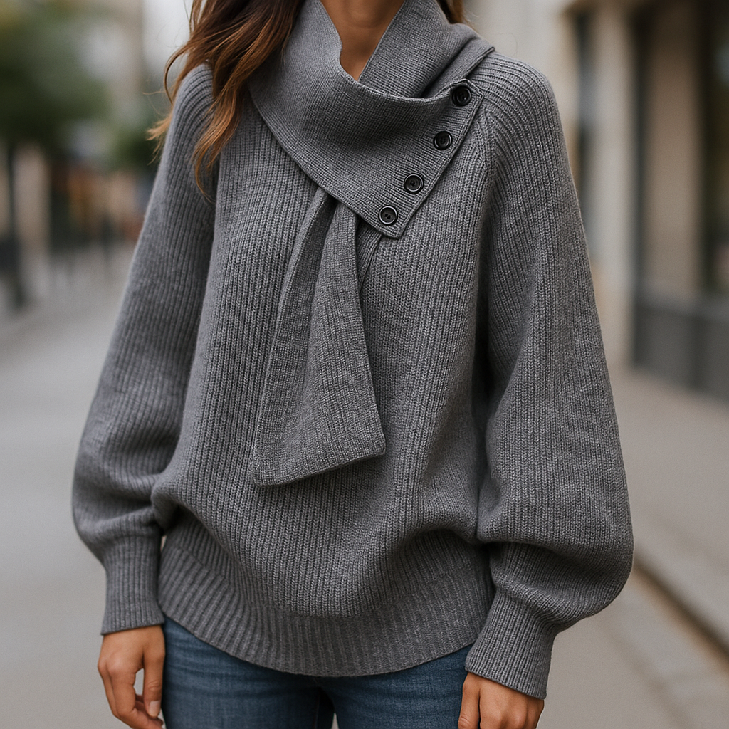 Marilee | Ζεστό Πουλόβερ με Σκarf