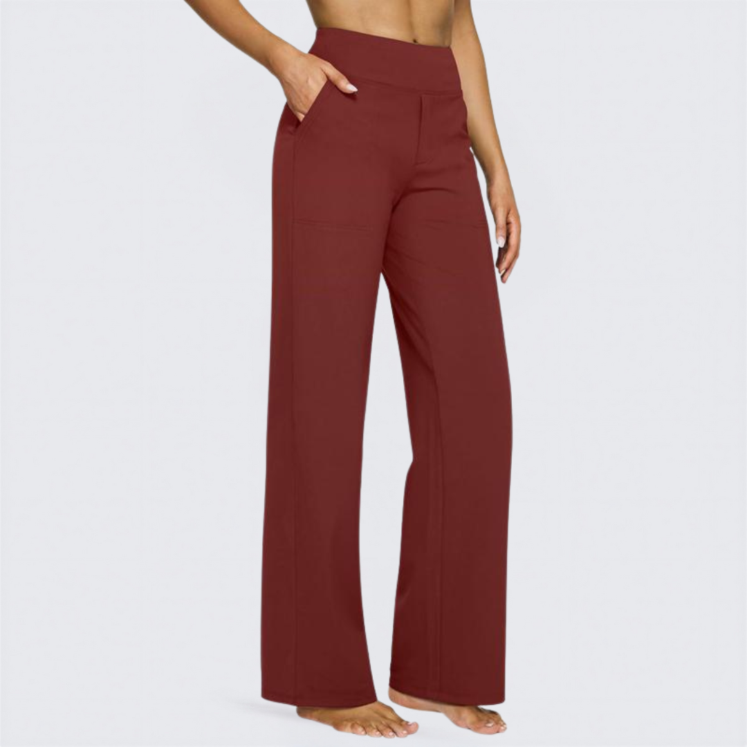 WHITNEY™ - Comfortable High-Waist Wide Leg Trousers for Yoga and Outdoor Fun