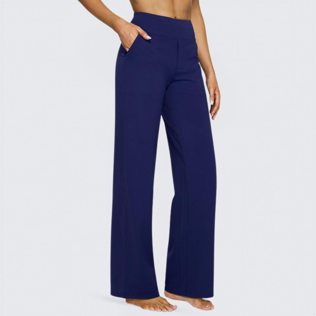 WHITNEY™ - Comfortable High-Waist Wide Leg Trousers for Yoga and Outdoor Fun