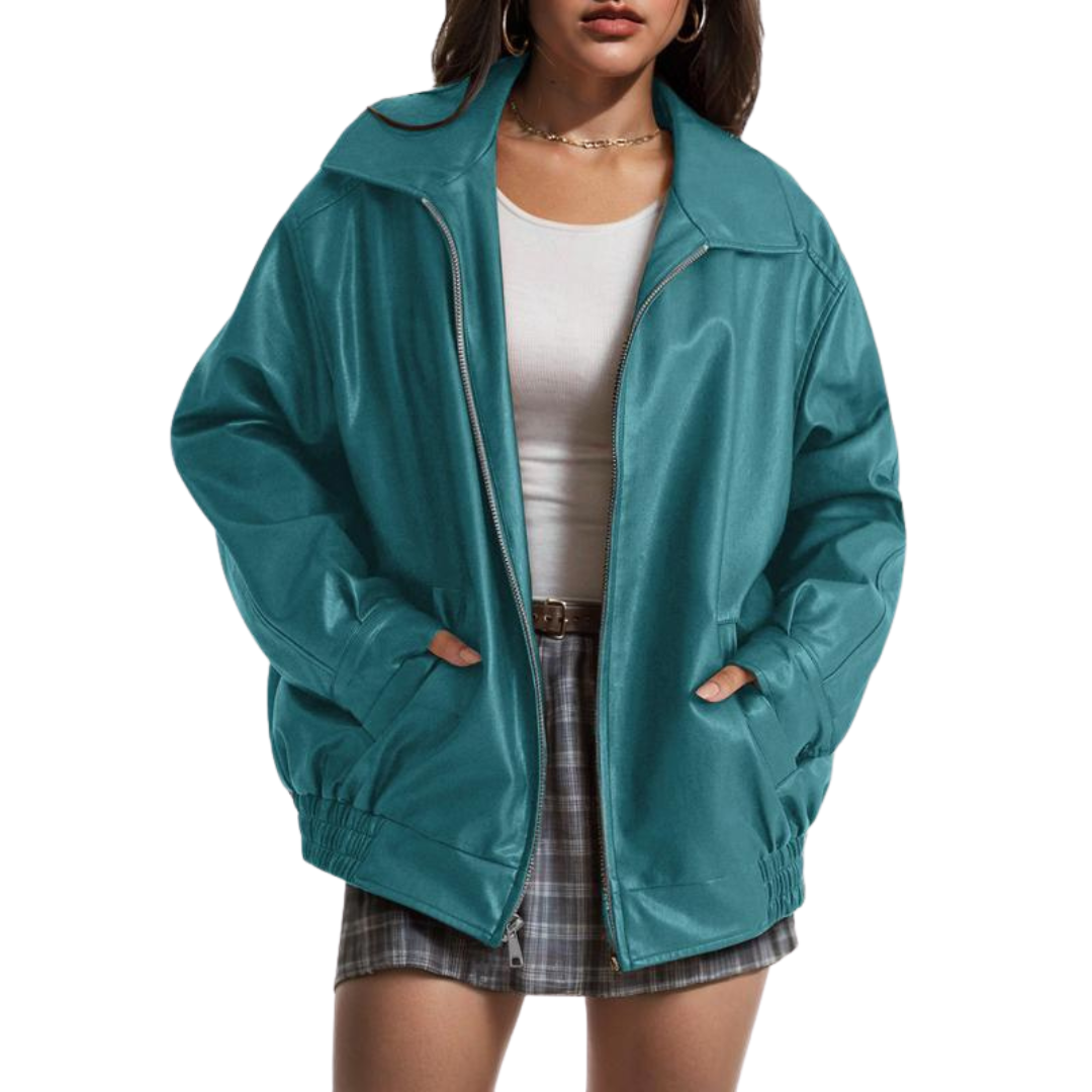XANDRA™ - Trendy Oversized Leather Faux Suede Jacket for Autumn Fashion