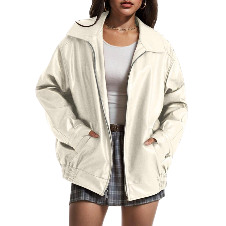 XANDRA™ - Trendy Oversized Leather Faux Suede Jacket for Autumn Fashion