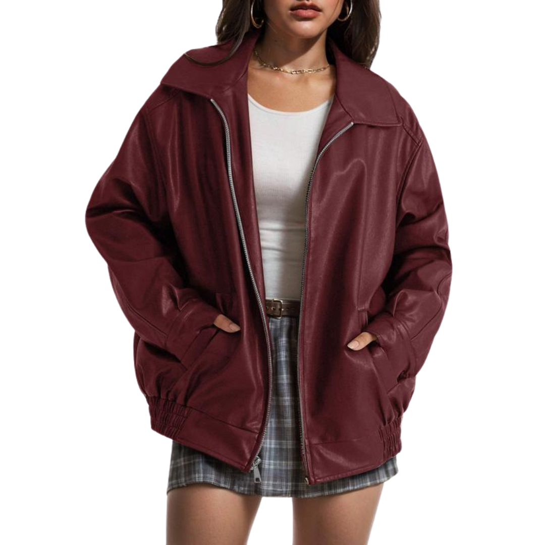 XANDRA™ - Trendy Oversized Leather Faux Suede Jacket for Autumn Fashion