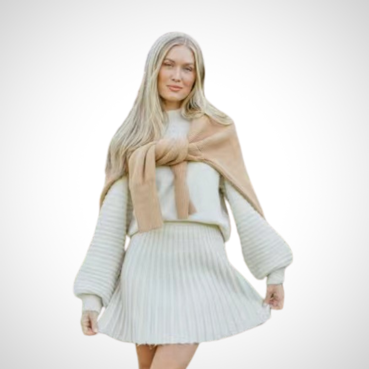 LOUISA™ - Elegant Ribbed Knit Two-Piece Autumn Outfit