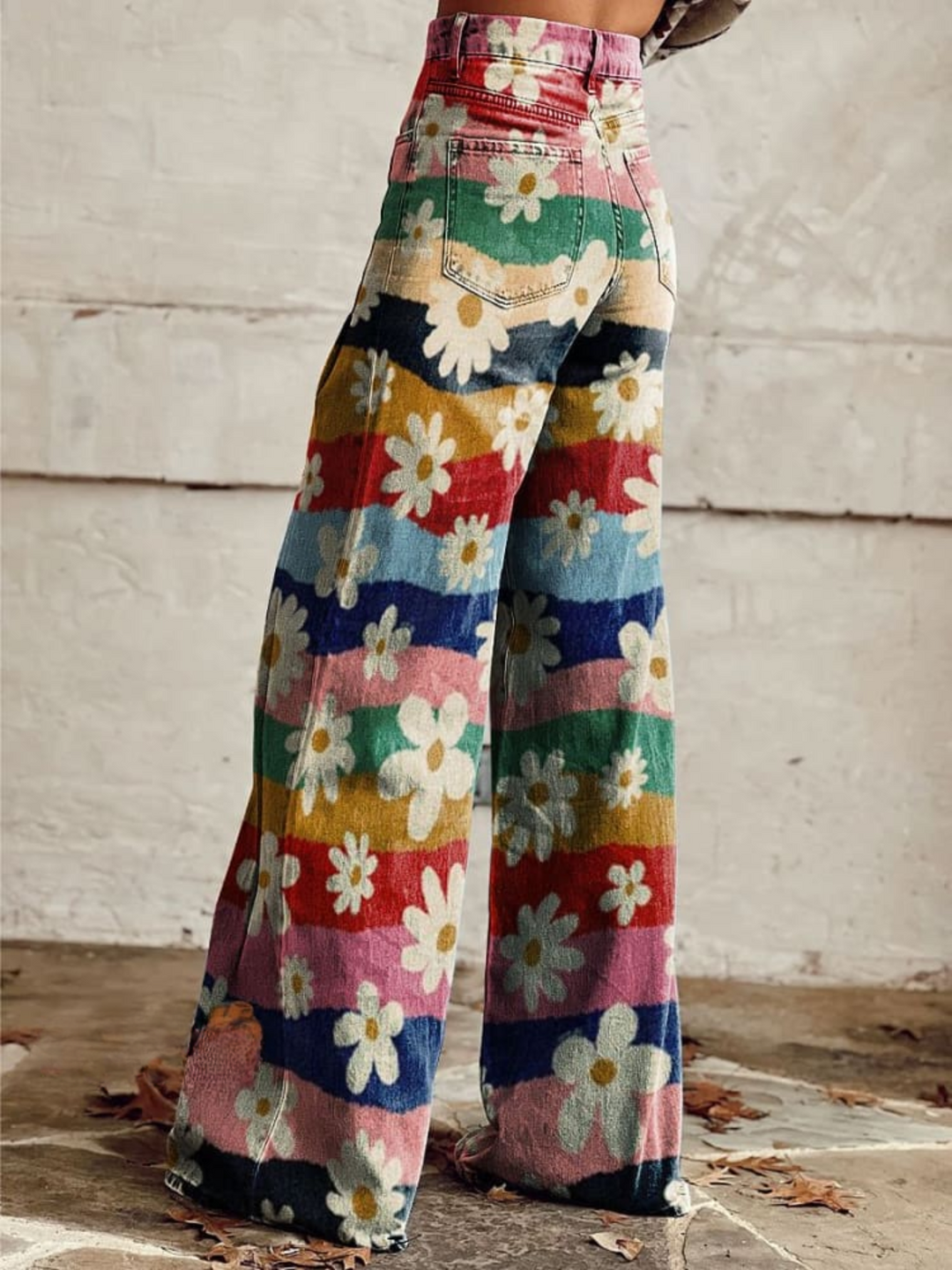 ELIANE™ - Retro Floral Wide-Leg Trousers