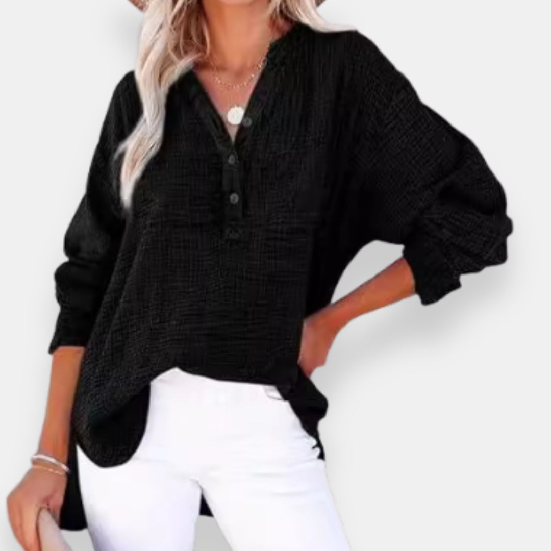 Célinie | Oversize υφασμάτινη μπλούζα