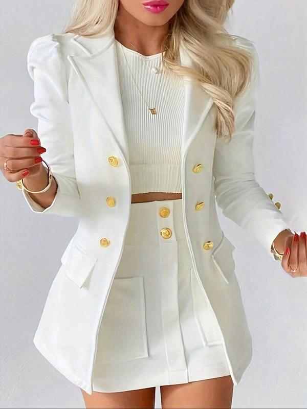 MAGDA™ - Elegant Two-Piece Blazer & Skirt Set for Winter & Autumn Fashion