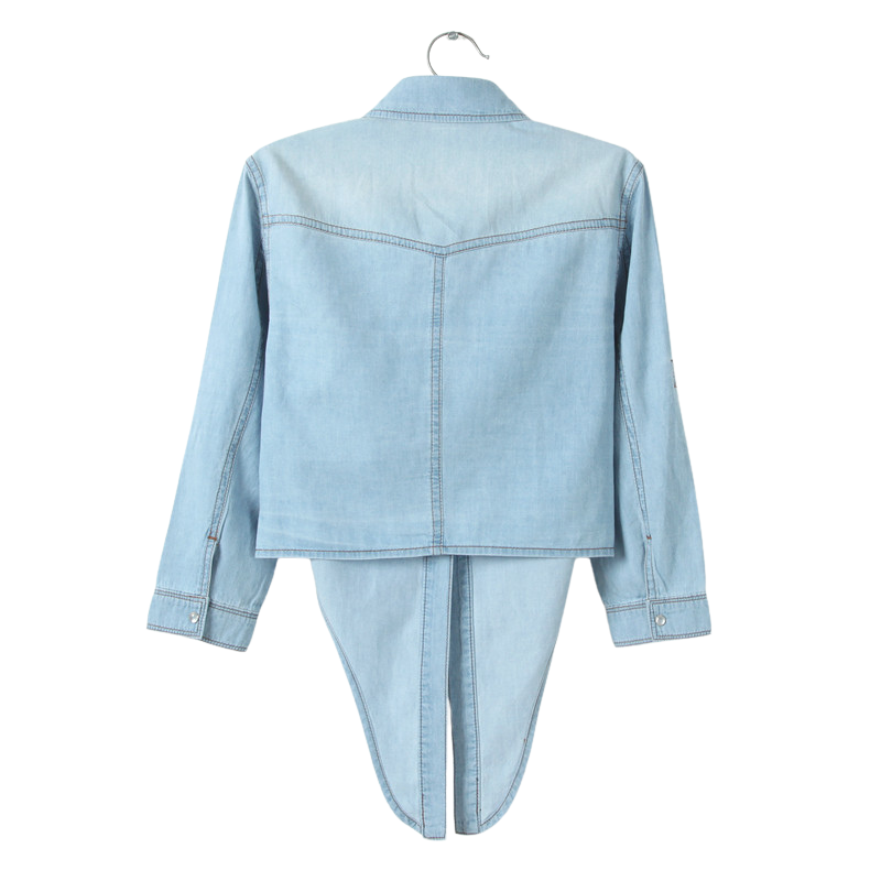 MELISSA™ – Elegant Denim-Like 3/4 Sleeve Top
