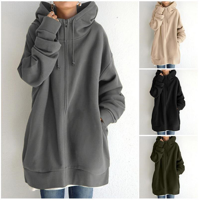 Women's Comfortable Oversized Zip-Up Hoodie | Semmy