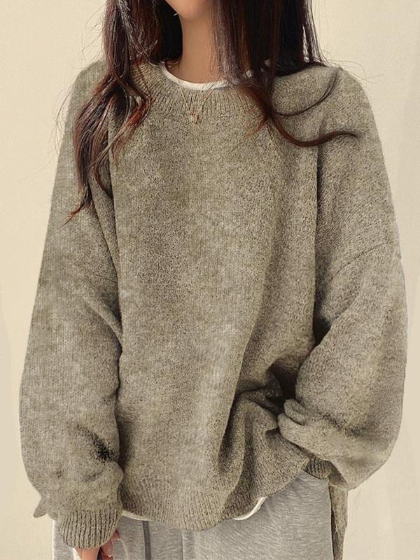 VIOLETTA™ - Cozy Long Sleeve Round Neck Knit Sweater