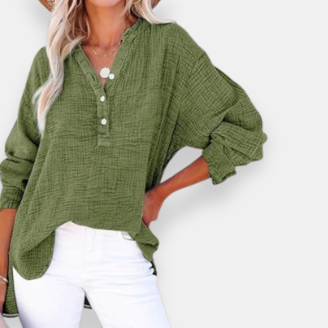 Célinie | Oversize υφασμάτινη μπλούζα