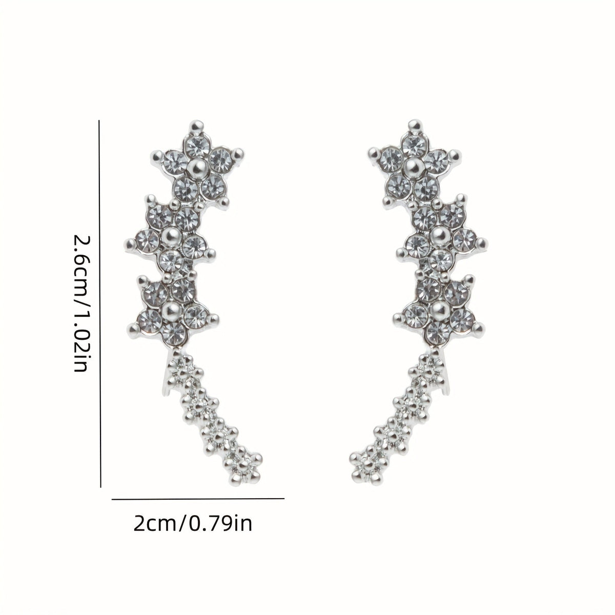 Σκουλαρίκια Floral Ear Climber