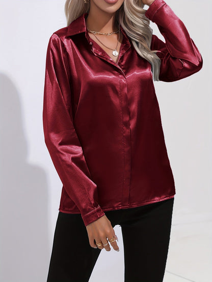 Amelia | Elegant women's blouse made of silky fabric