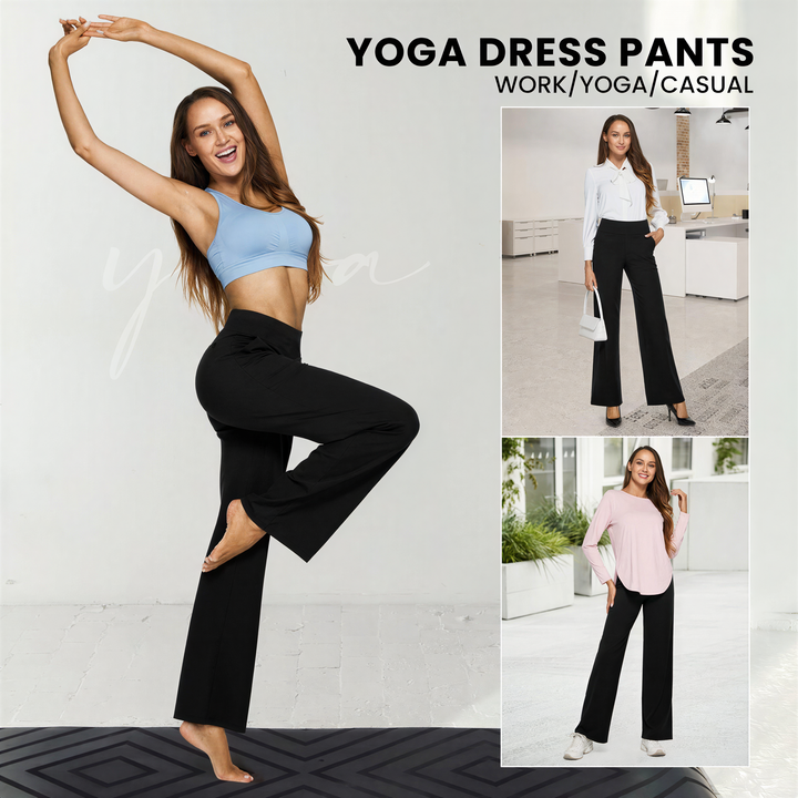 WHITNEY™ - Comfortable High-Waist Wide Leg Trousers for Yoga and Outdoor Fun