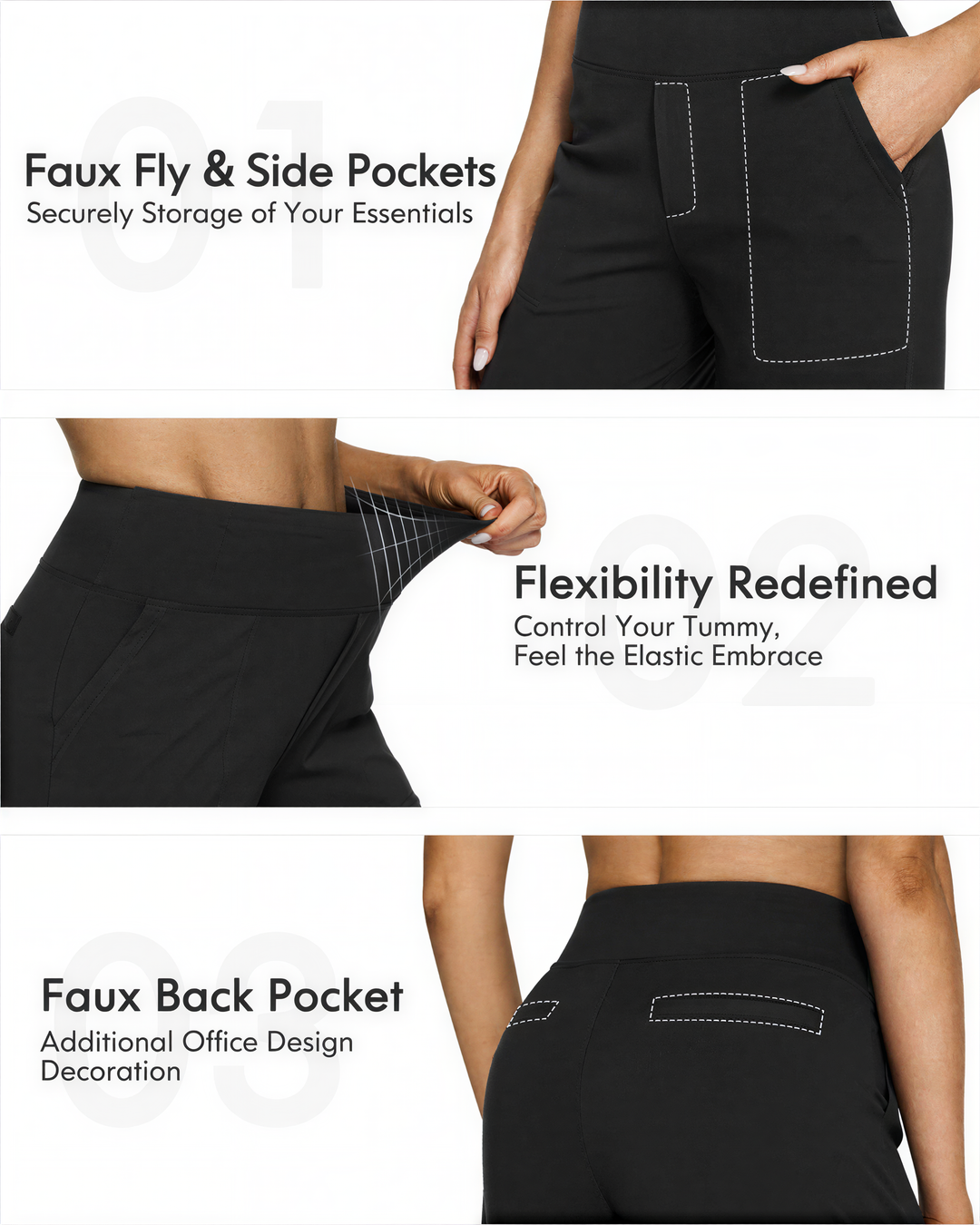 WHITNEY™ - Comfortable High-Waist Wide Leg Trousers for Yoga and Outdoor Fun