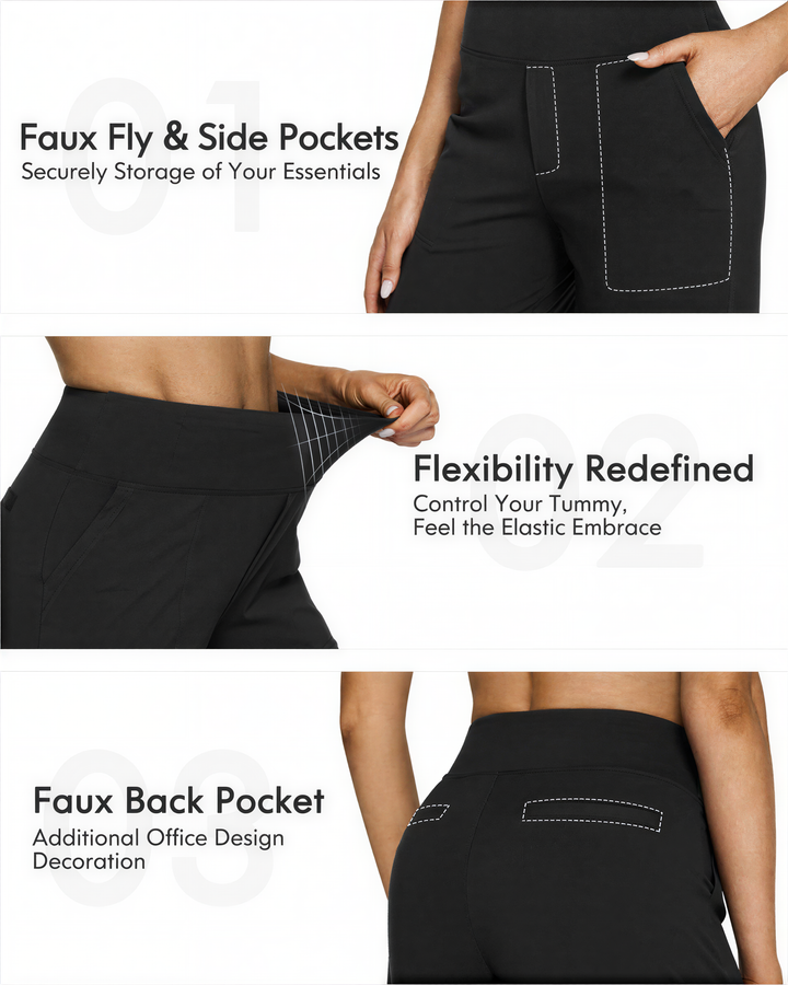 WHITNEY™ - Comfortable High-Waist Wide Leg Trousers for Yoga and Outdoor Fun