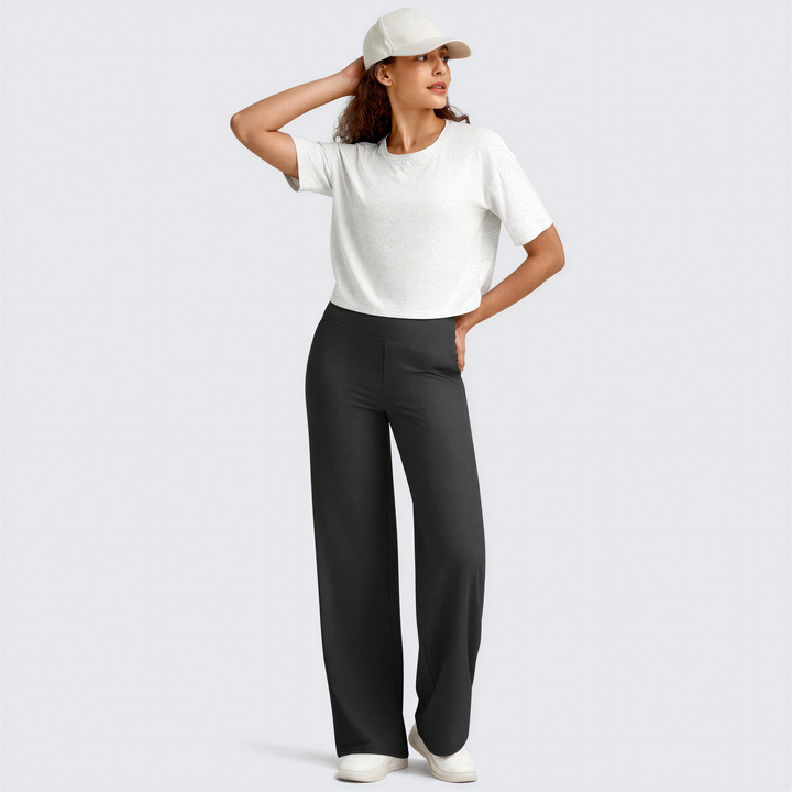WHITNEY™ - Comfortable High-Waist Wide Leg Trousers for Yoga and Outdoor Fun