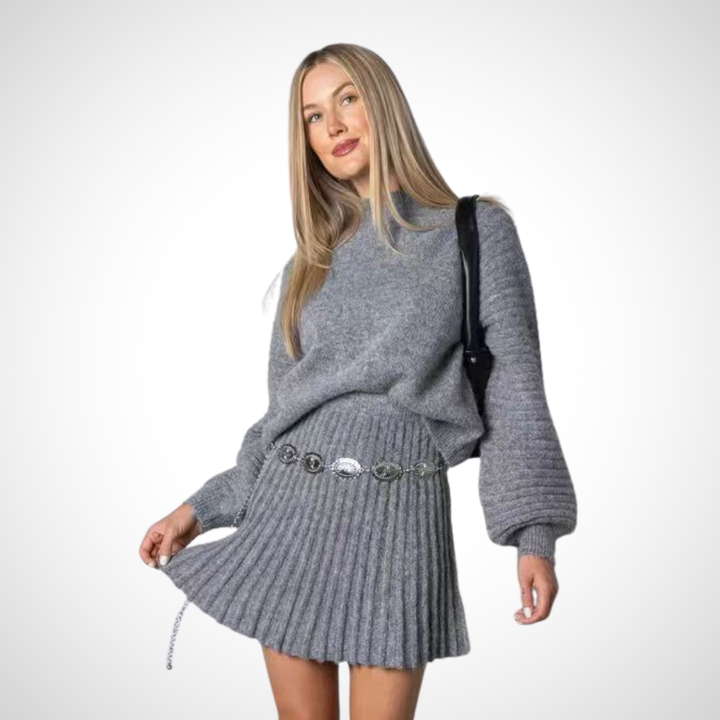 LOUISA™ - Elegant Ribbed Knit Two-Piece Autumn Outfit
