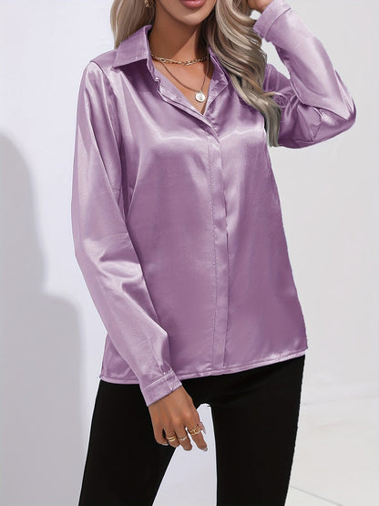 Amelia | Elegant women's blouse made of silky fabric