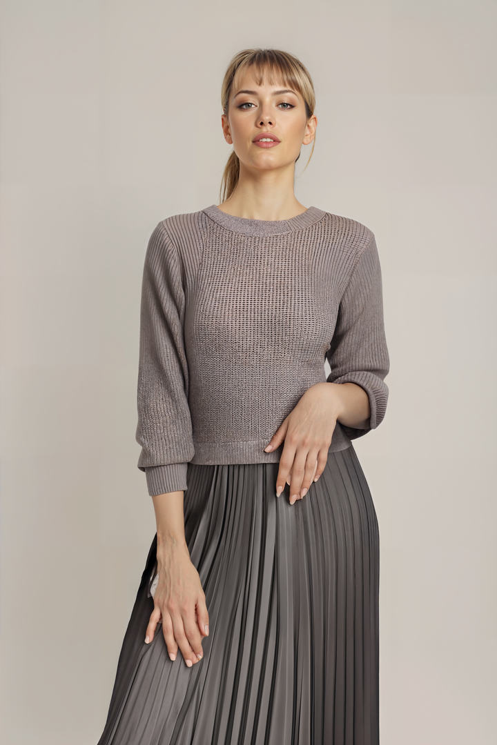 SOPHIA™ - Knitted Jumper & Pleated Satin Skirt