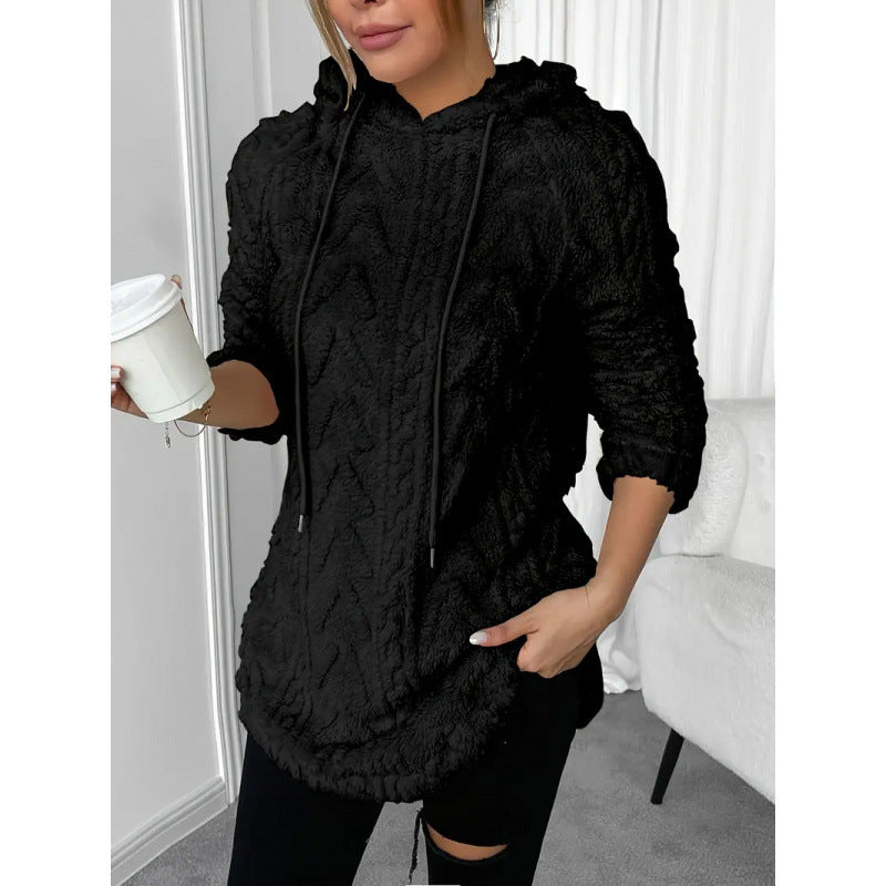 Women’s Stylish Trendy Knitted Hoodie with Texture | Shola