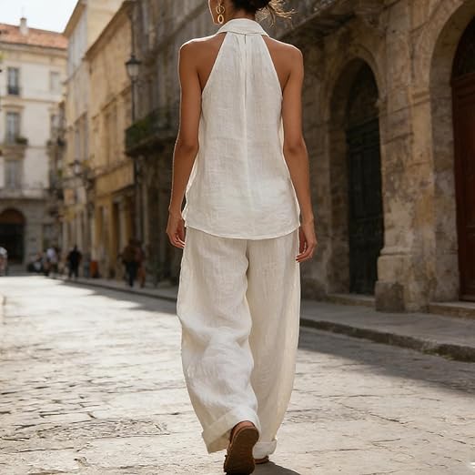 Ainhoa | Συγκρότημα δύο κομματιών με υφή λινό