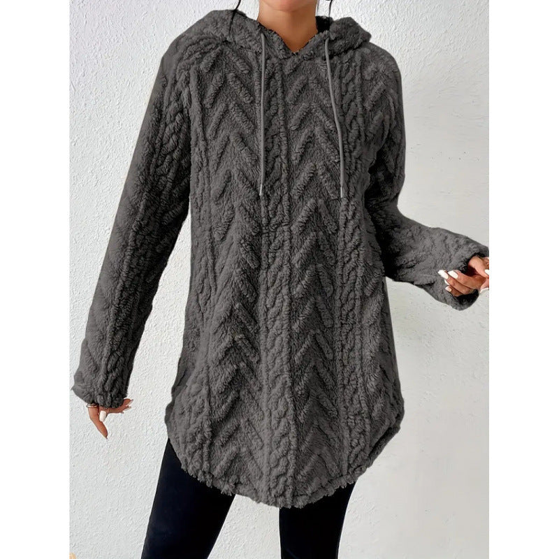 Women’s Stylish Trendy Knitted Hoodie with Texture | Shola