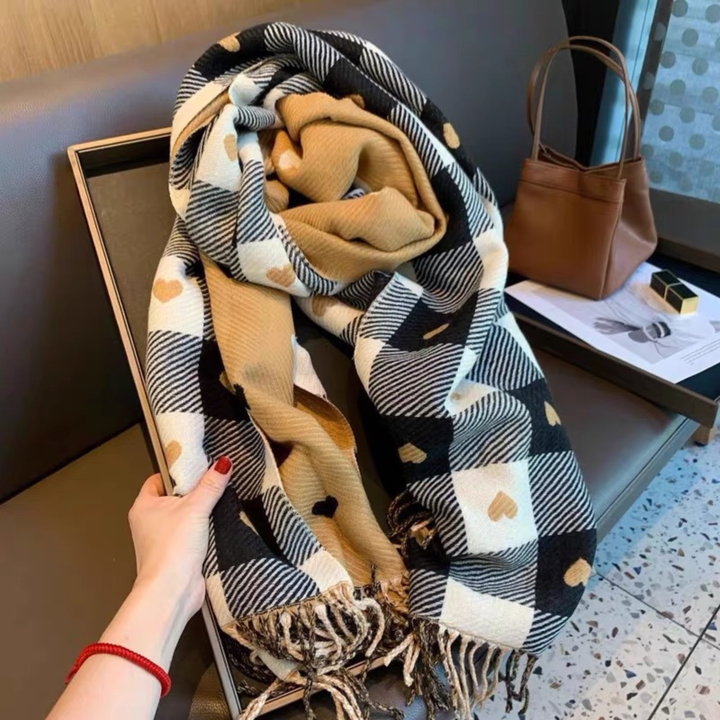 ZOLANI™ - Comfy Warm Plaid Double-Sided Tassel Scarf