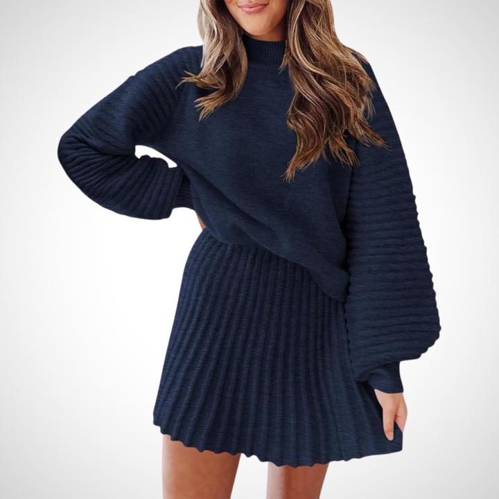 LOUISA™ - Elegant Ribbed Knit Two-Piece Autumn Outfit