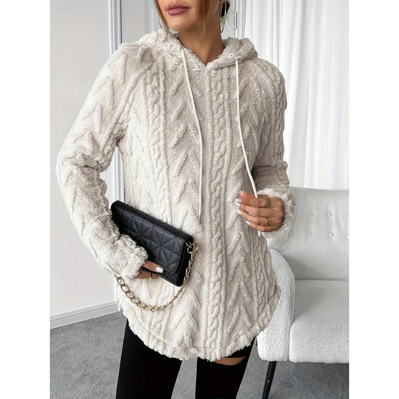 Women’s Stylish Trendy Knitted Hoodie with Texture | Shola