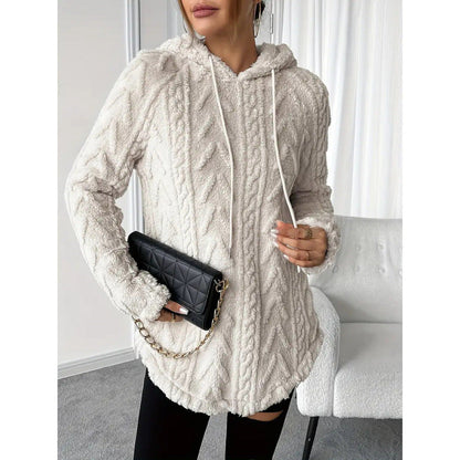Women’s Stylish Trendy Knitted Hoodie with Texture | Shola