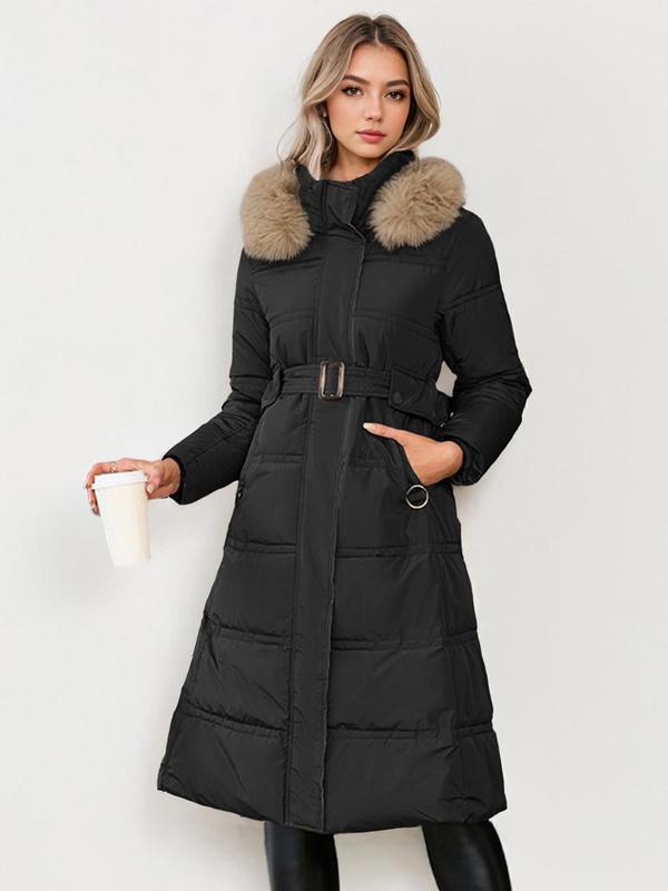 LEYLA™ - Stylish Plush Coat with Waist Tie for Cozy Autumn & Winter