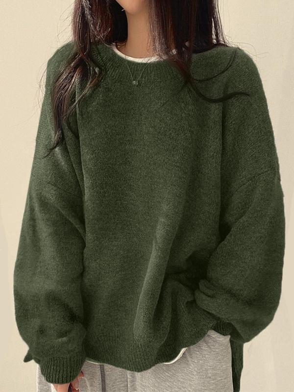 VIOLETTA™ - Cozy Long Sleeve Round Neck Knit Sweater
