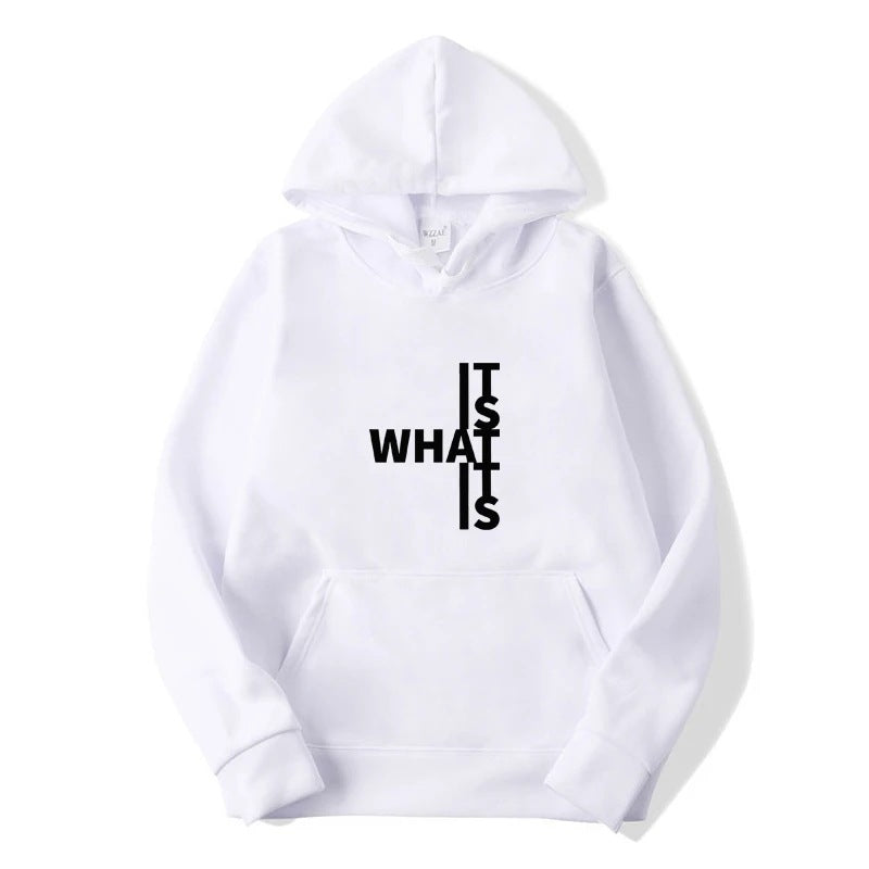 Women’s Trendy Warm Hoodie with Statement Text Print | Salonne