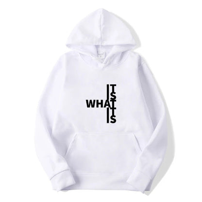 Women’s Trendy Warm Hoodie with Statement Text Print | Salonne
