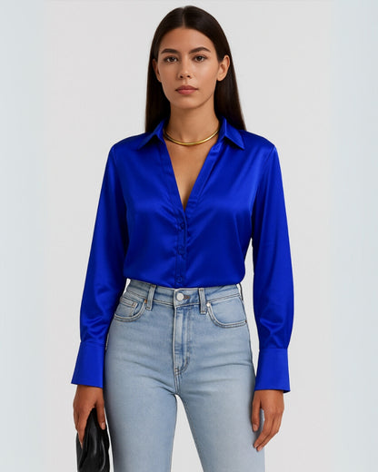 Aurelia Valente | Satin Blouse with Timeless Elegance