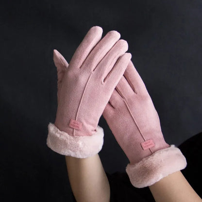 Aurora Milano | Luxury Velvet-Suede Women's Gloves with Touchscreen Function