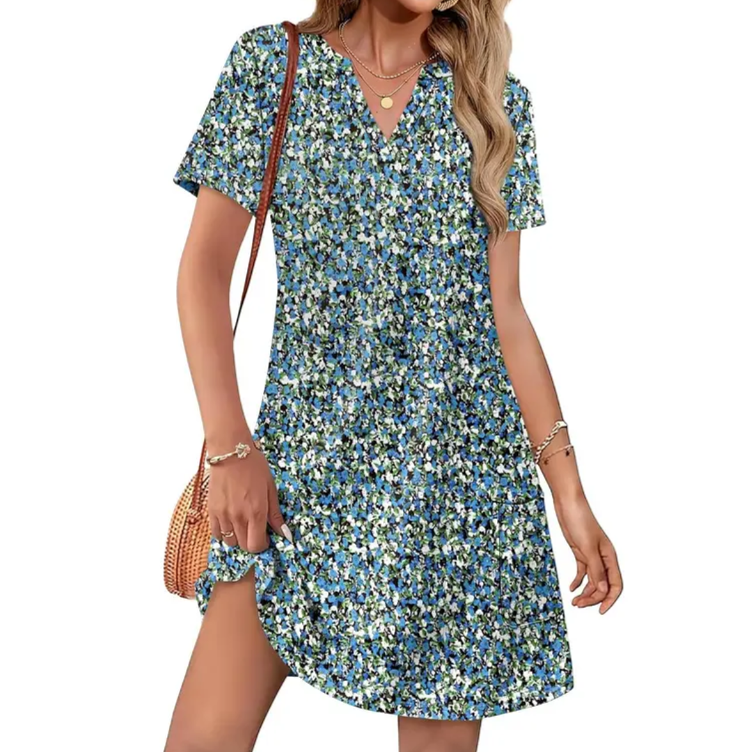 MEADOW™ – Boho V-Neck Holiday Dress