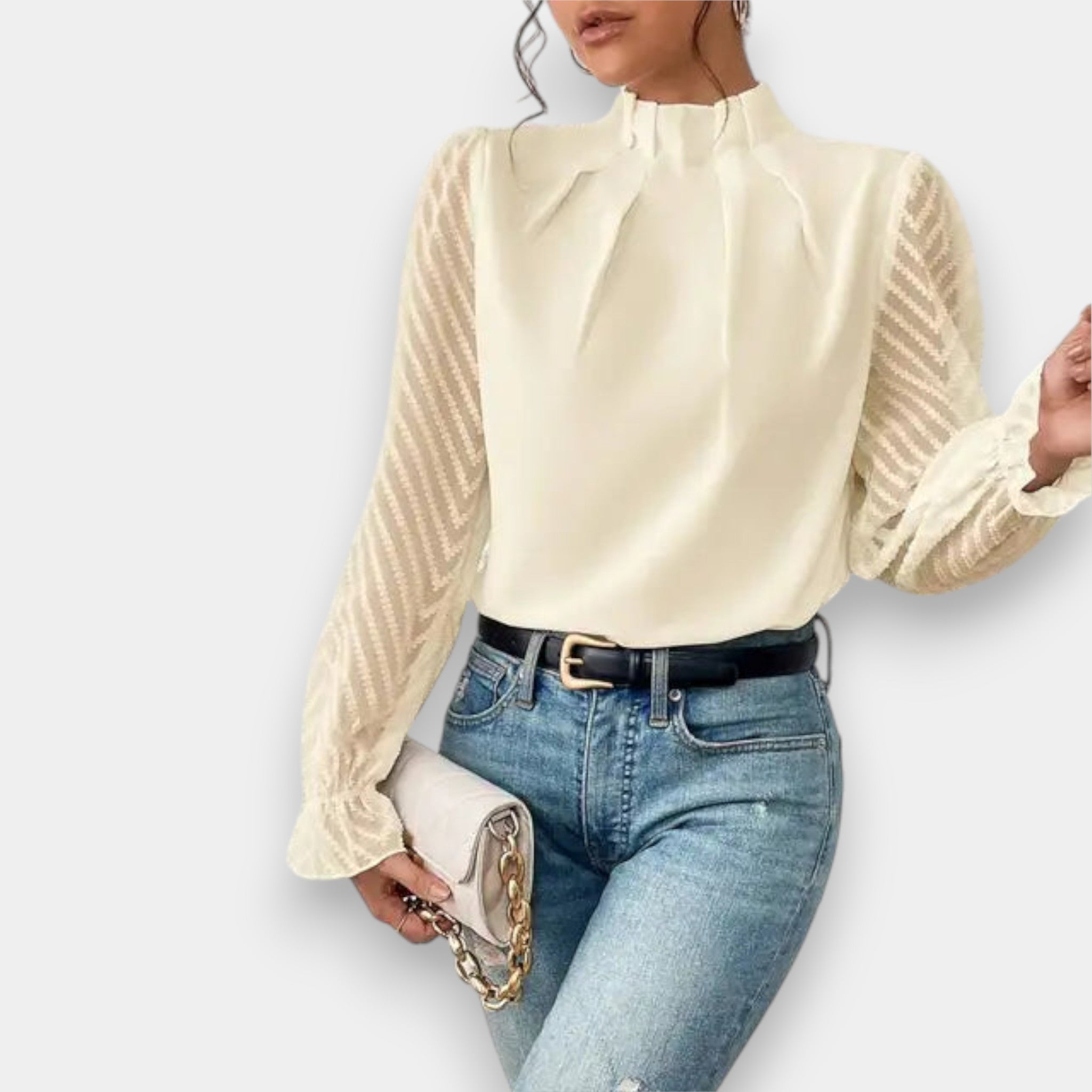 Evana | Μπλούζα casual μονόχρωμη